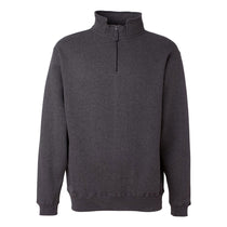 J. America Men's Charcoal Heather Heavyweight Quarter-Zip Fleece Sweatshirt