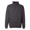 J. America Men's Charcoal Heather Heavyweight Quarter-Zip Fleece Sweatshirt