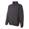 J. America Men's Charcoal Heather Heavyweight Quarter-Zip Fleece Sweatshirt
