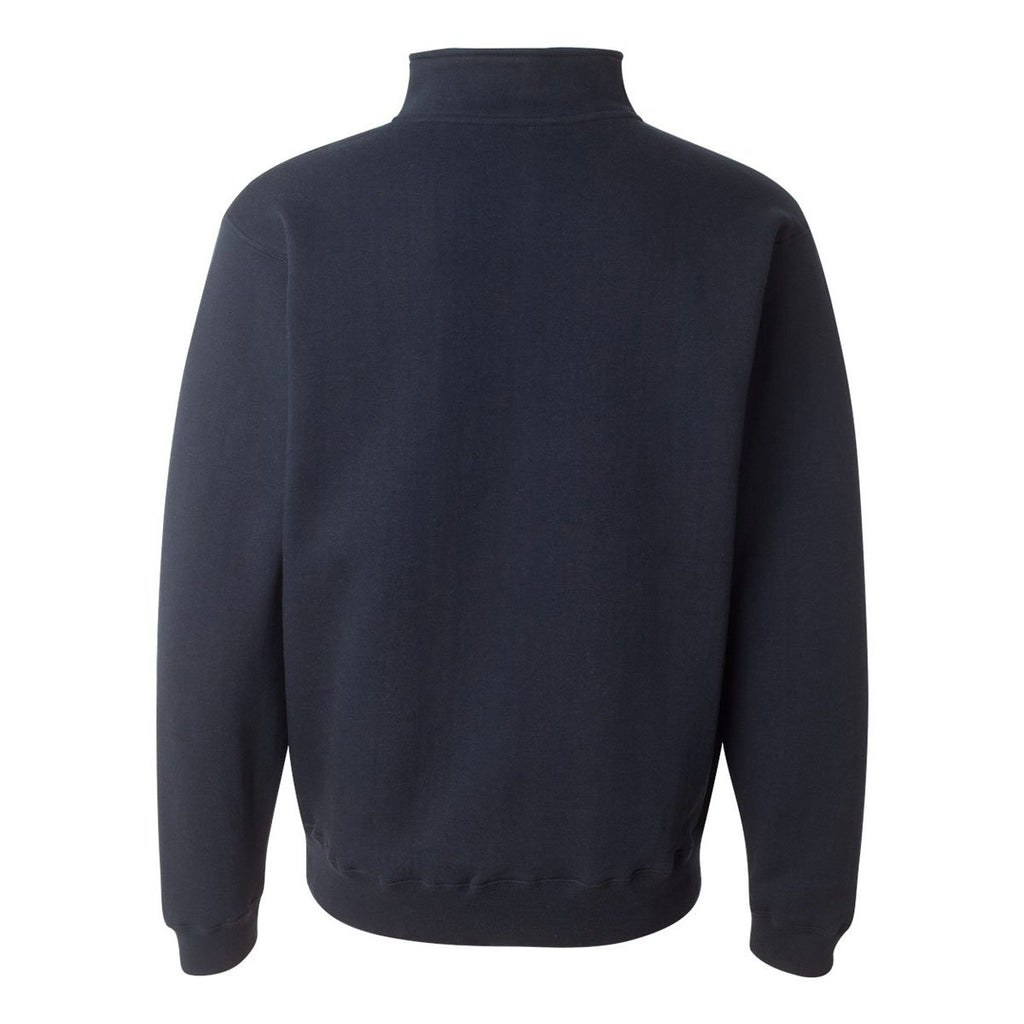 J. America Men's Navy Heavyweight Quarter-Zip Fleece Sweatshirt