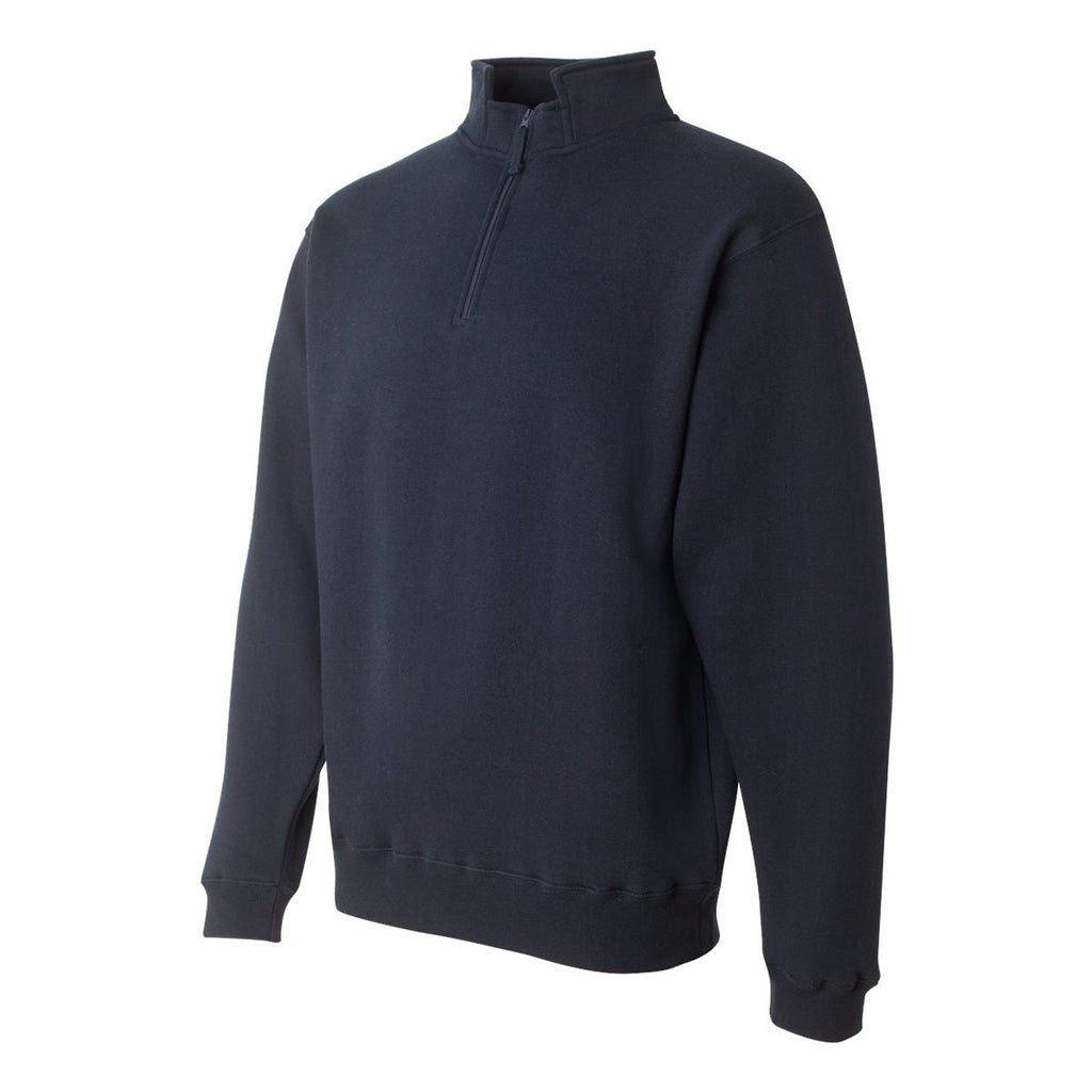 J. America Men's Navy Heavyweight Quarter-Zip Fleece Sweatshirt