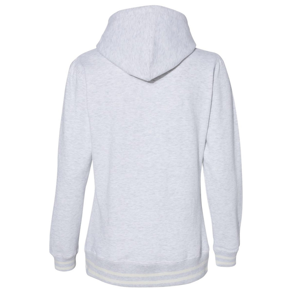 J. America Women's Ash Relay Hooded Pullover Sweatshirt