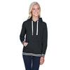 J. America Women's Black Relay Hooded Pullover Sweatshirt