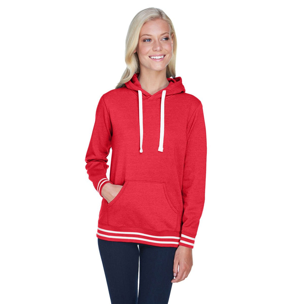 J. America Women's Red Relay Hooded Pullover Sweatshirt