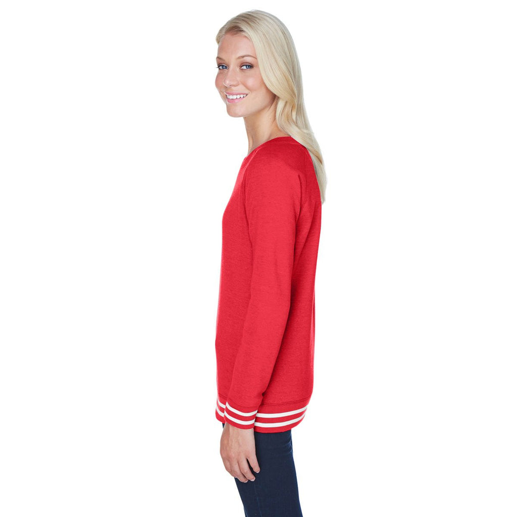 J. America Women's Red Relay Crewneck Sweatshirt