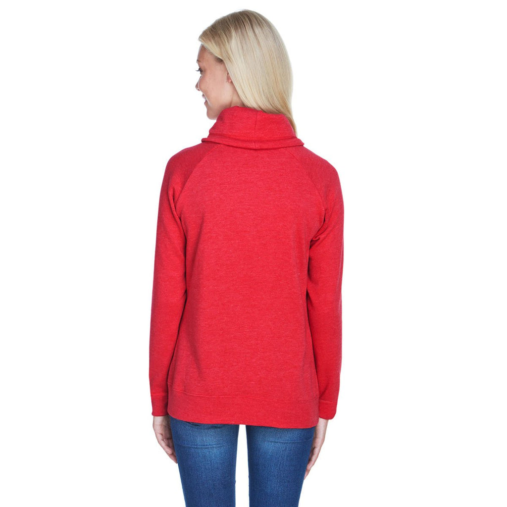 J. America Women's Red Relay Cowlneck Sweatshirt