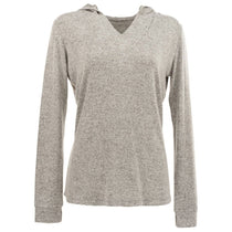 J. America Women's Smoke Heather Cozy Fleece Hooded Pullover