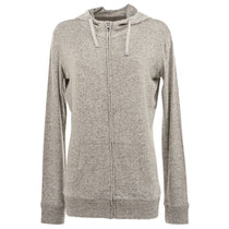 J. America Women's Smoke Heather Cozy Fleece Full-Zip Hooded Sweatshirt
