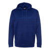 J. America Men's Navy Odyssey Striped Performance Fleece Hooded Pullover Sweatshirt