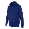 J. America Men's Navy Odyssey Striped Performance Fleece Hooded Pullover Sweatshirt