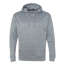 J. America Men's Quarry Odyssey Striped Performance Fleece Hooded Pullover Sweatshirt