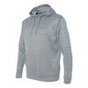 J. America Men's Quarry Odyssey Striped Performance Fleece Hooded Pullover Sweatshirt