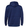 J. America Men's Sapphire Odyssey Striped Performance Fleece Hooded Pullover Sweatshirt