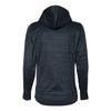 J. America Women's Navy Odyssey Striped Performance Fleece Lapover Hooded Sweatshirt