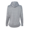 J. America Women's Quarry Odyssey Striped Performance Fleece Lapover Hooded Sweatshirt