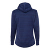 J. America Women's Sapphire Odyssey Striped Performance Fleece Lapover Hooded Sweatshirt