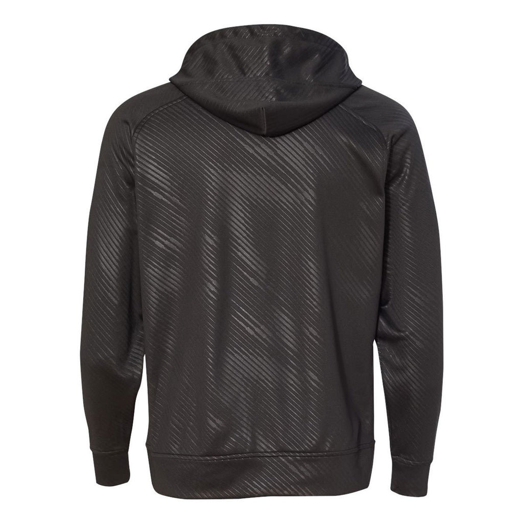 J. America Men's Black Volt Polyester Hooded Pullover Sweatshirt