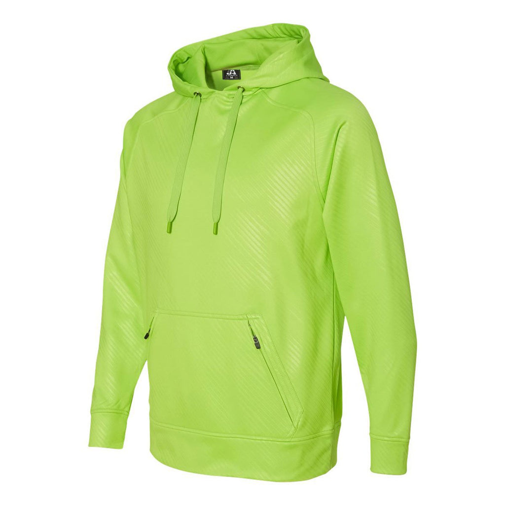 J. America Men's Lime Volt Polyester Hooded Pullover Sweatshirt