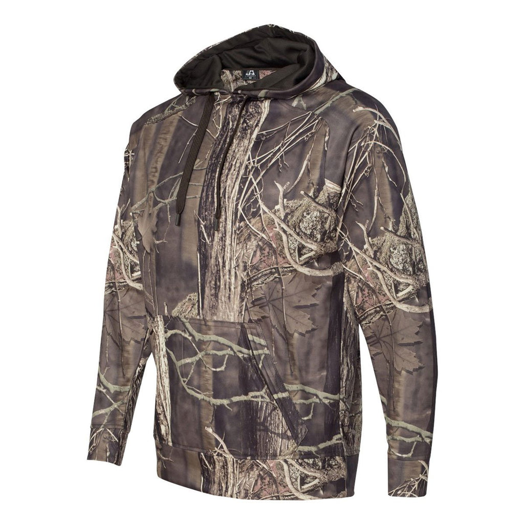 J. America Men's Outdoor Camo Volt Polyester Hooded Pullover Sweatshirt