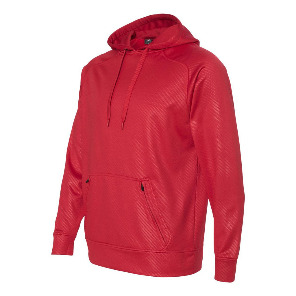 J. America Men's Red Volt Polyester Hooded Pullover Sweatshirt