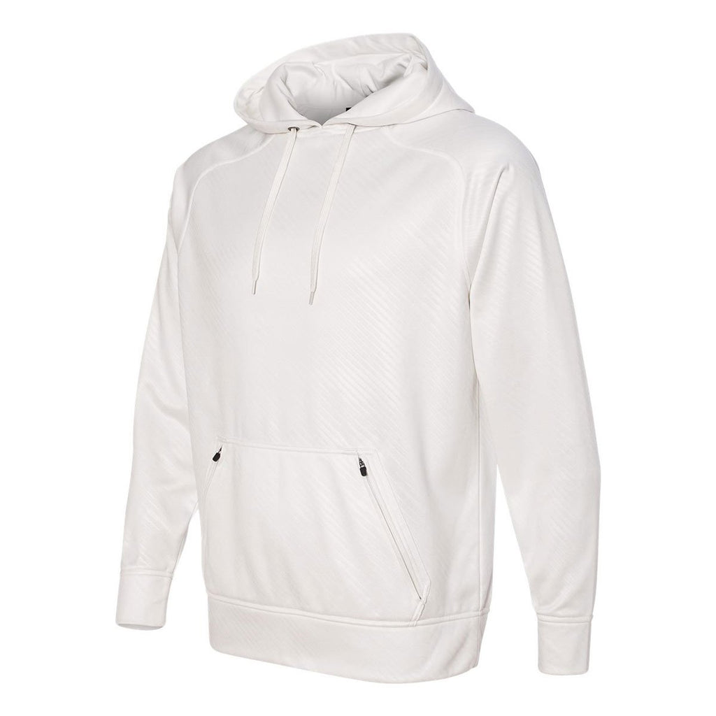 J. America Men's White Volt Polyester Hooded Pullover Sweatshirt