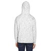 J. America Men's White Melange Fleece Hooded Pullover Sweatshirt