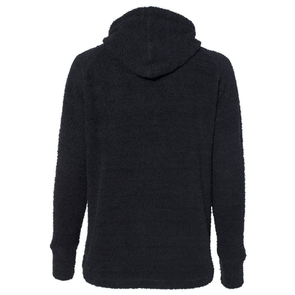J. America Women's Black Teddy Fleece Pullover with Scuba Hood