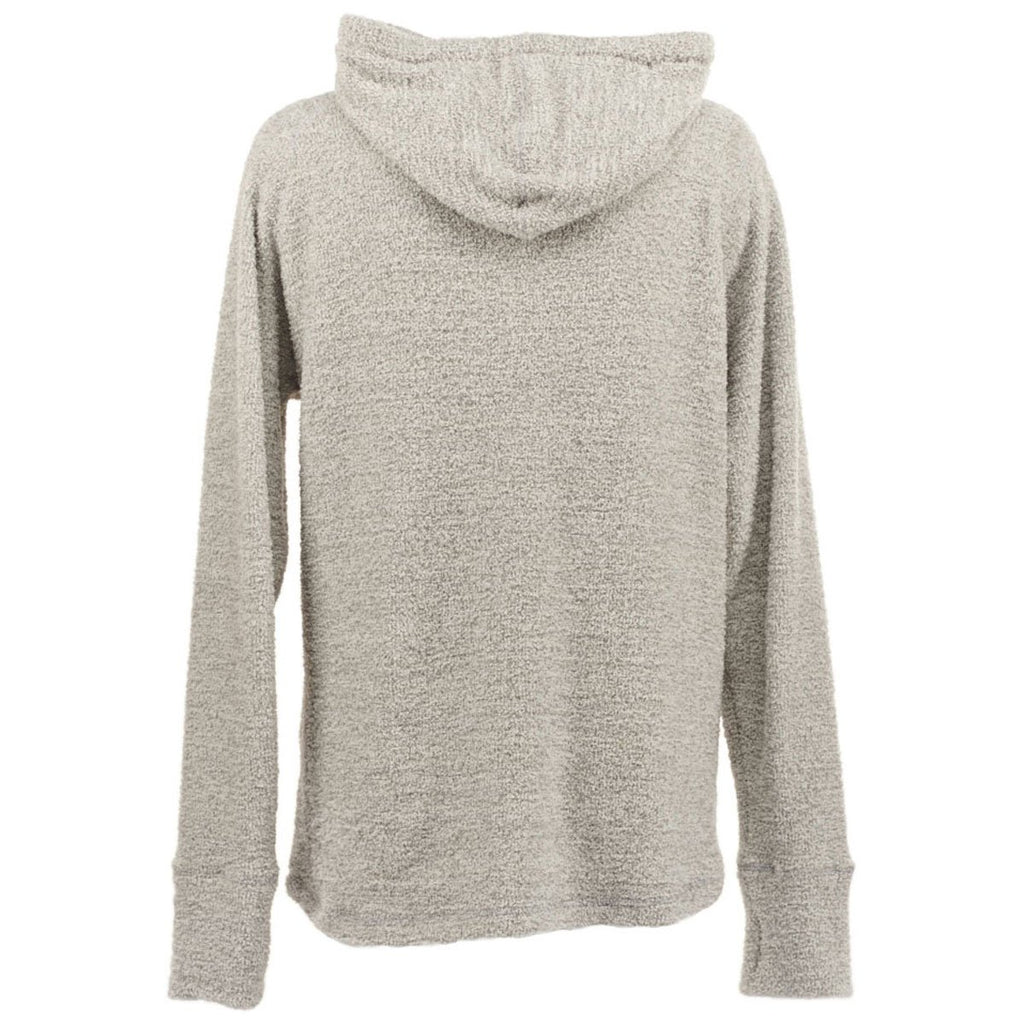 J. America Women's Smoke Heather Teddy Fleece Pullover with Scuba Hood
