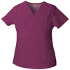 Dickies EDS Women's Wine Mock Wrap Top