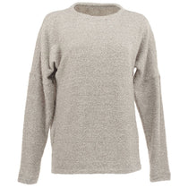 J. America Women's Smoke Heather Teddy Fleece Crewneck Pullover