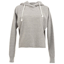 J. America Women's Smoke Heather Lounge Fleece Hi-Low Hooded Pullover