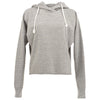 J. America Women's Smoke Heather Lounge Fleece Hi-Low Hooded Pullover