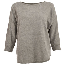 J. America Women's Smoke Heather Lounge Fleece Dolman Crewneck Sweatshirt