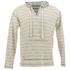 J. America Men's Natural/Mist Blue Baja Terry Hooded Pullover