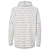 J. America Women's Natural/Mist Blue Baja French Terry Cowlneck Pullover