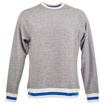 J. America Men's Pepper/Royal Peppered Fleece Crewneck Sweatshirt