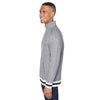 J. America Men's Pepper/Black Peppered Fleece 1/4 Zip Pullover