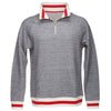 J. America Men's Pepper/Red Peppered Fleece 1/4 Zip Pullover