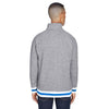 J. America Men's Pepper/Royal Peppered Fleece 1/4 Zip Pullover