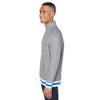 J. America Men's Pepper/Royal Peppered Fleece 1/4 Zip Pullover