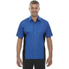 North End Men's True Royal Fuse Colorblock Twill Shirt
