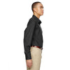 North End Men's Black Paramount Twill Checkered Shirt
