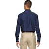 North End Men's Classic Navy Paramount Twill Checkered Shirt