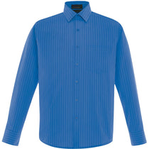 North End Men's Deep Blue Align Dobby Vertical Striped Shirt
