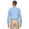 North End Men's Light Blue Align Dobby Vertical Striped Shirt