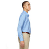 North End Men's Light Blue Align Dobby Vertical Striped Shirt