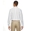 North End Men's White Align Dobby Vertical Striped Shirt