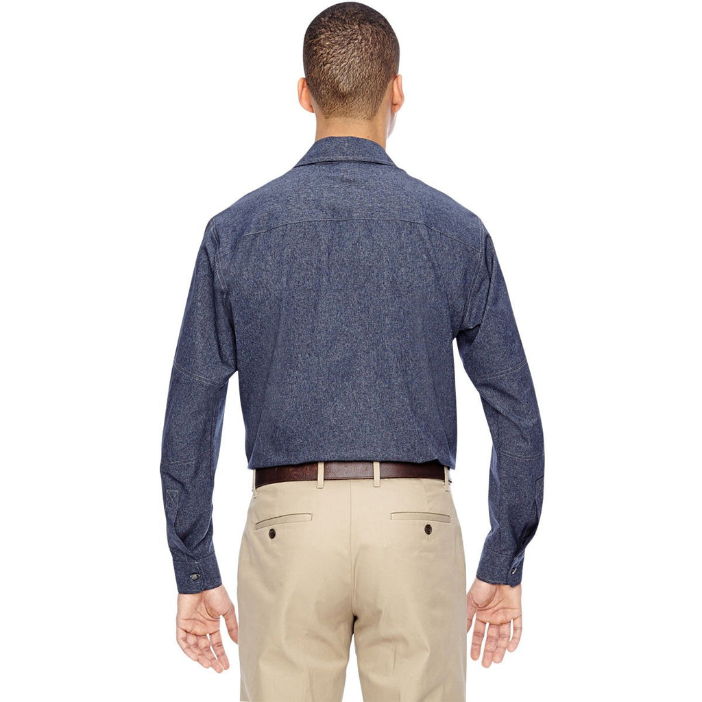 North End Men's Navy Excursion Utility Two-Tone Performance Shirt
