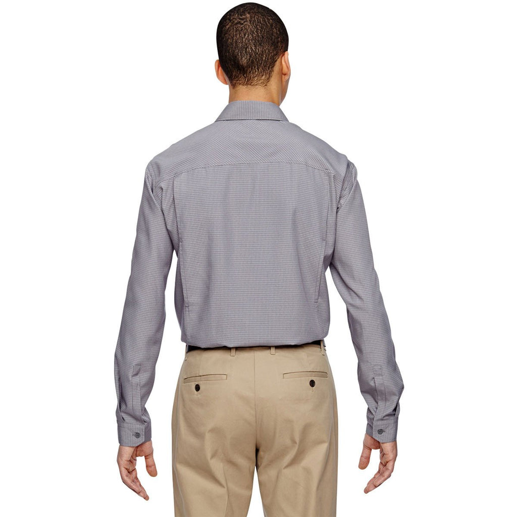 North End Men's Graphite Excursion F.B.C. Textured Performance Shirt