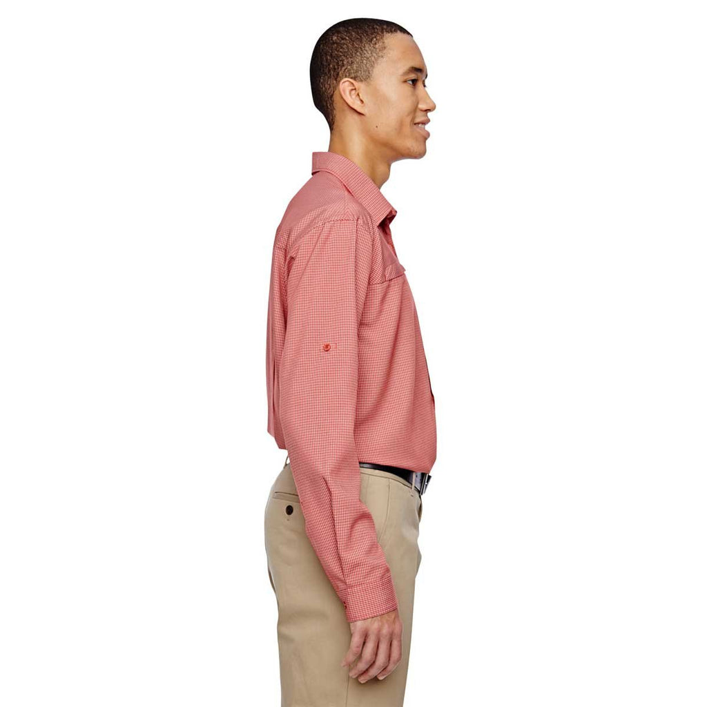 North End Men's Rust Excursion F.B.C. Textured Performance Shirt